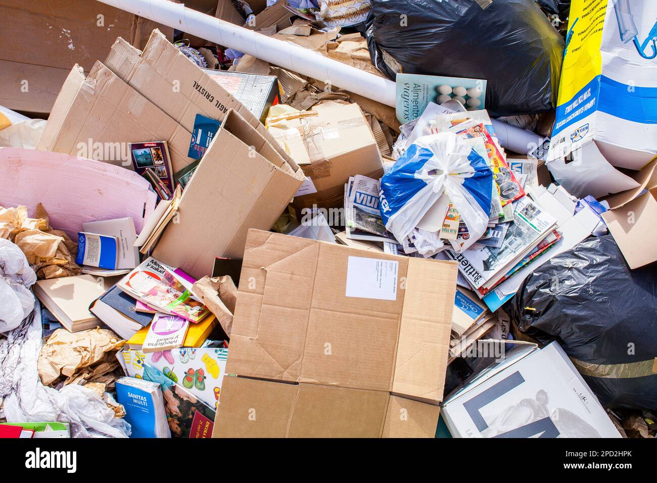 paperboard storage to recycle, recycling center Stock Photo Alamy
