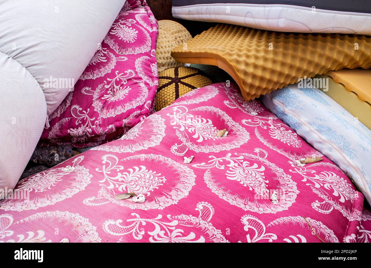 mattresses storage to recycle, recycling center Stock Photo Alamy