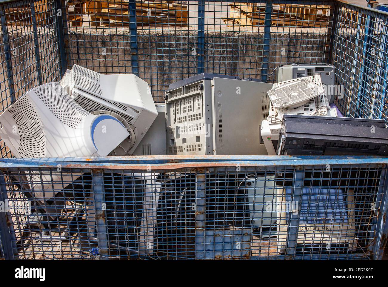 Computer storage to recycle,recycling center Stock Photo