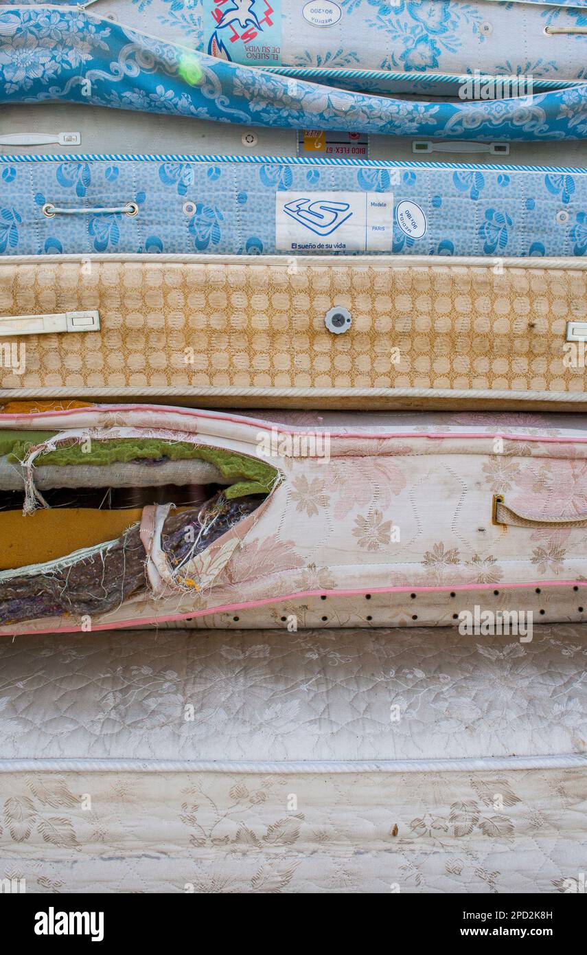 mattresses storage to recycle, recycling center Stock Photo Alamy