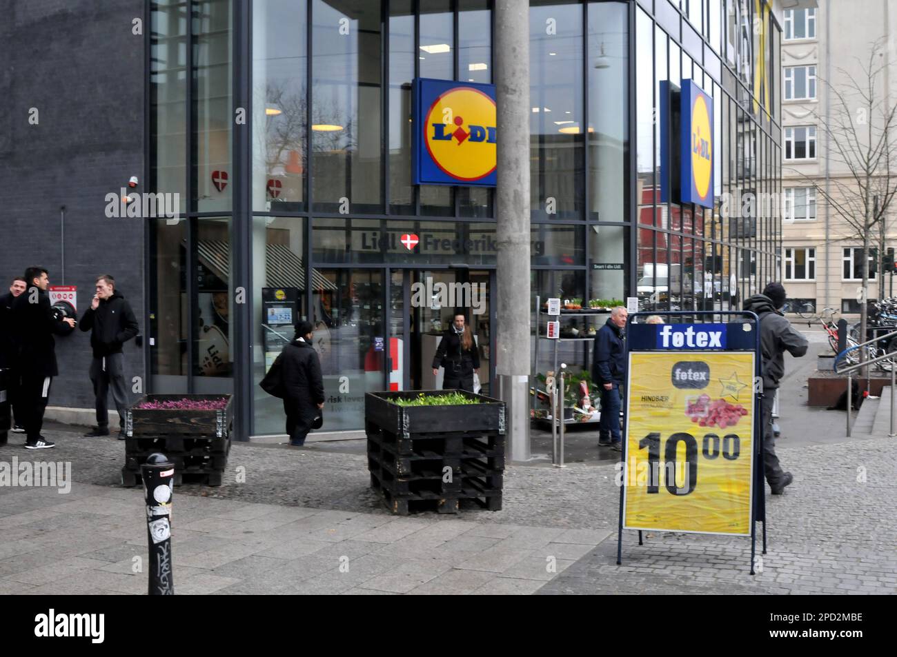 Copenhagen /Denmark/14 March 2023/Deutsche Lidl grocery chain store in