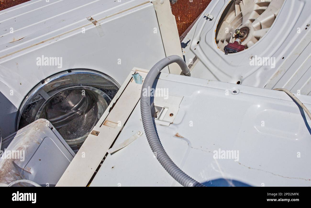 washers storage to recycle,recycling center Stock Photo Alamy
