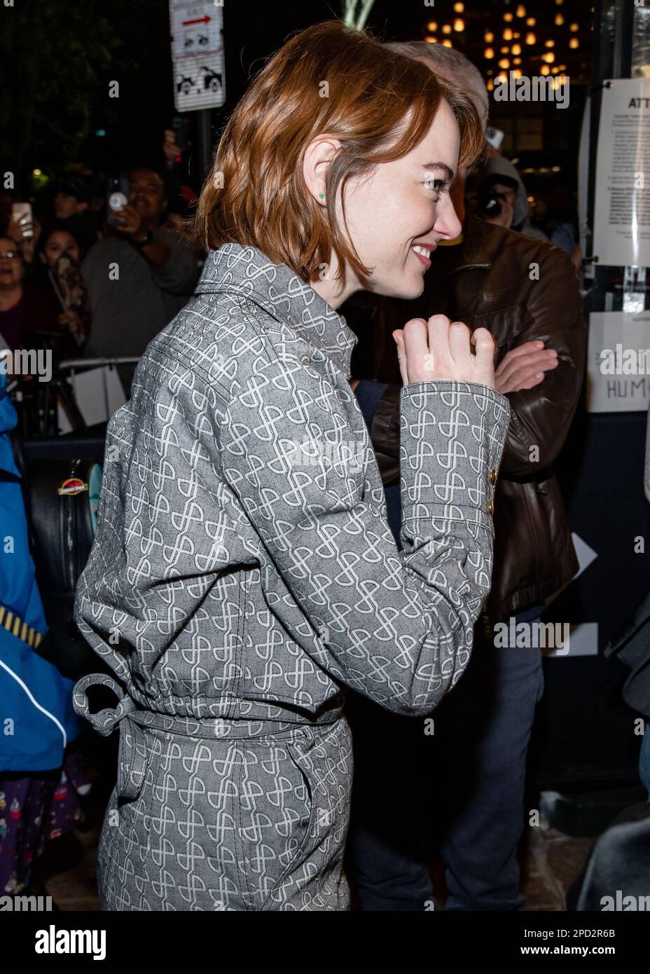 AUSTIN, TEXAS - MARCH 13: Emma Stone attends the premiere of Problemista at  the Paramount Theatre during the 2023 SXSW Conference And Festival at the  Austin Convention Center on March 13, 2023