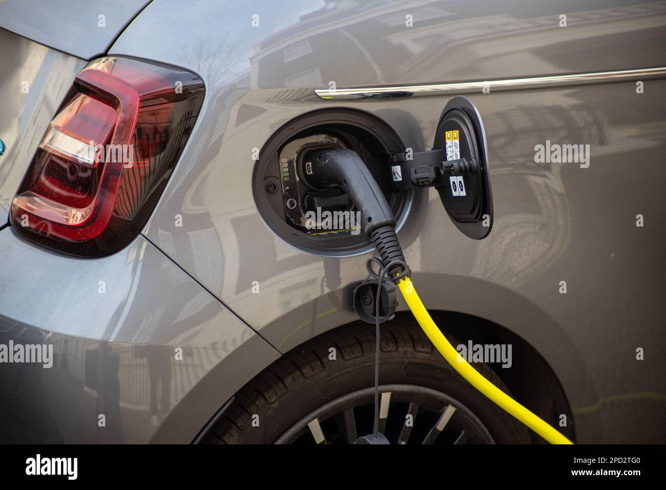 Electric car EV charging point Stock Photo Alamy