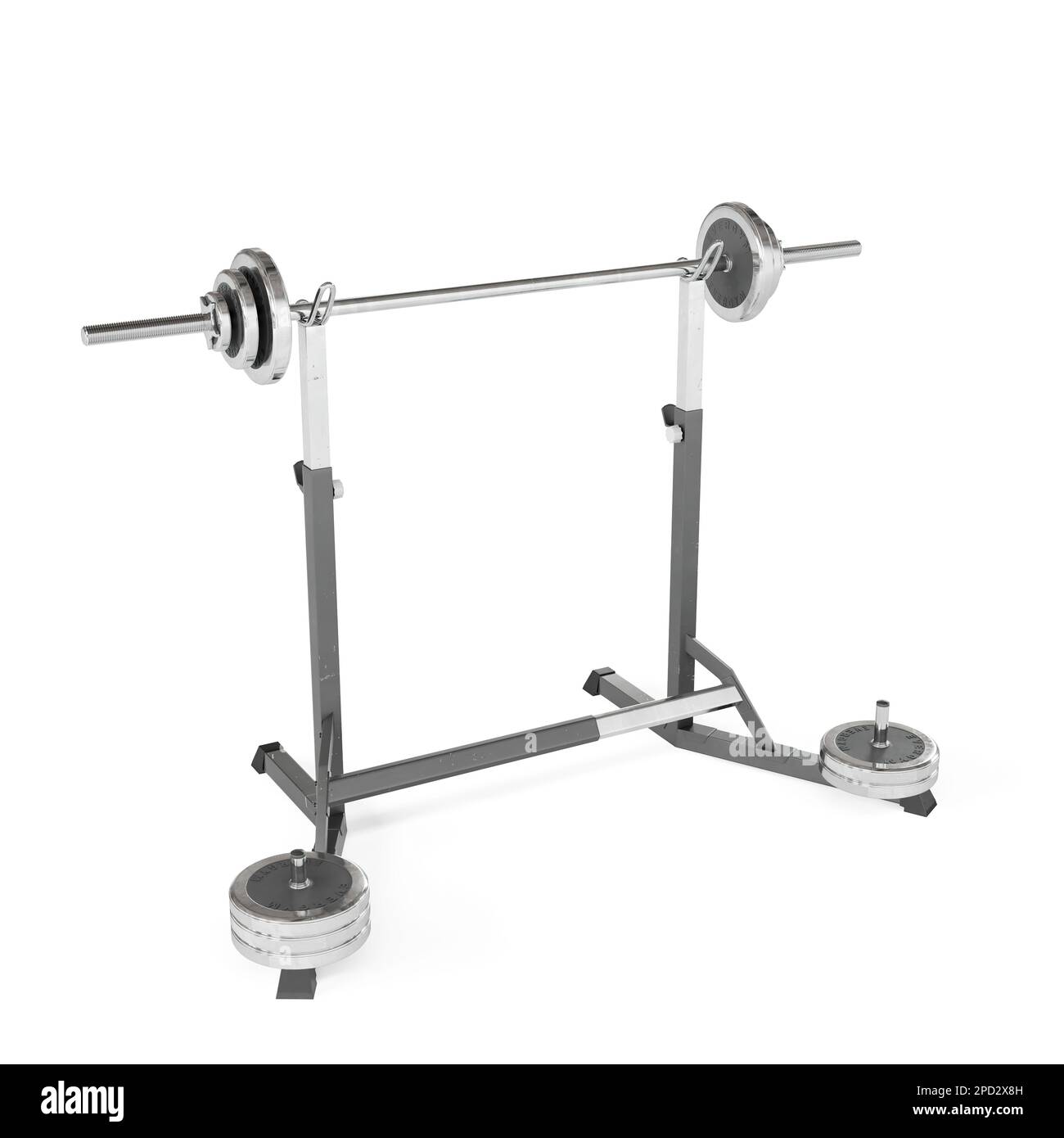 3DRender bench press rack gym fitness strength training equipment workout Stock Photo