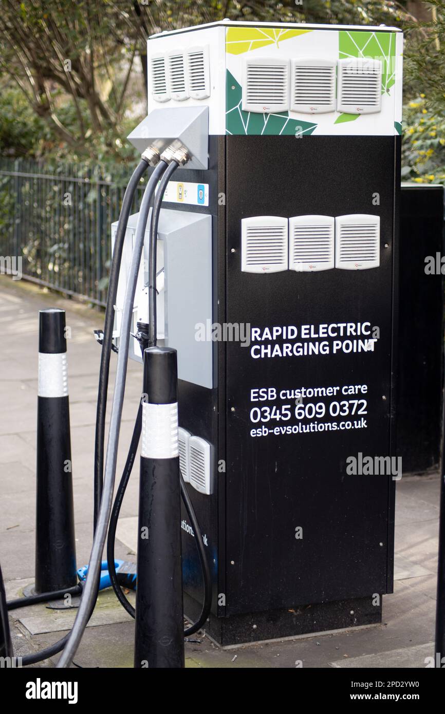 Electric car EV charging point Stock Photo Alamy
