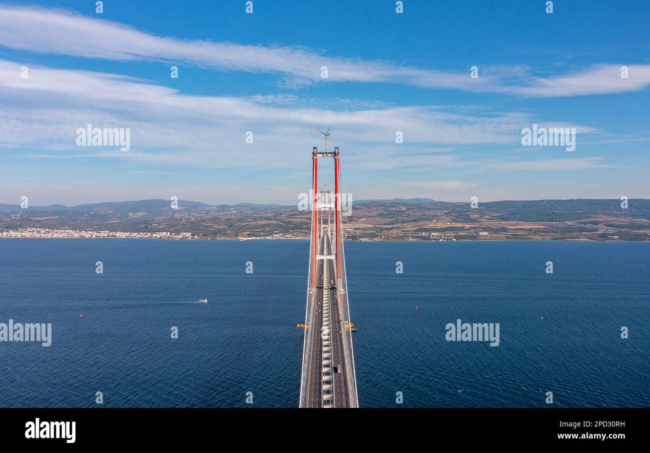 new bridge connecting two continents 1915 canakkale bridge (dardanelles