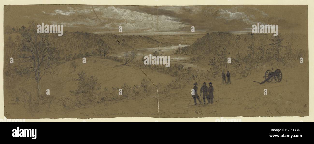 The Rappahannock looking towards Falmouth R.R. Station.