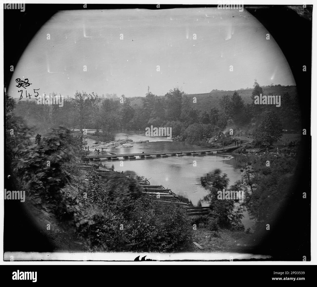 Jericho Mills, Virginia. Canvas pontoon bridge across the North Anna