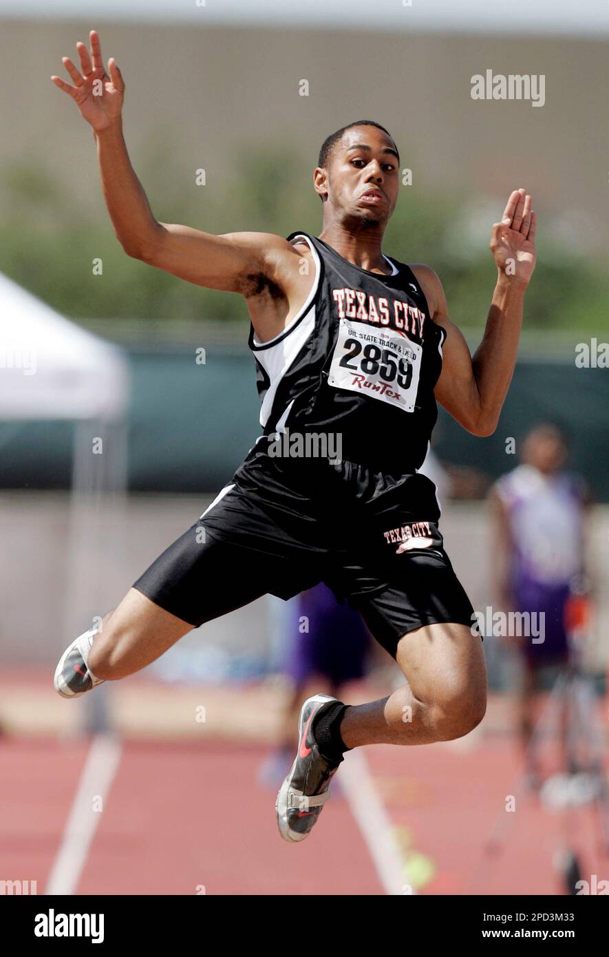 Texas City's Whitney Prevost competes in the Boys Conference 4A long