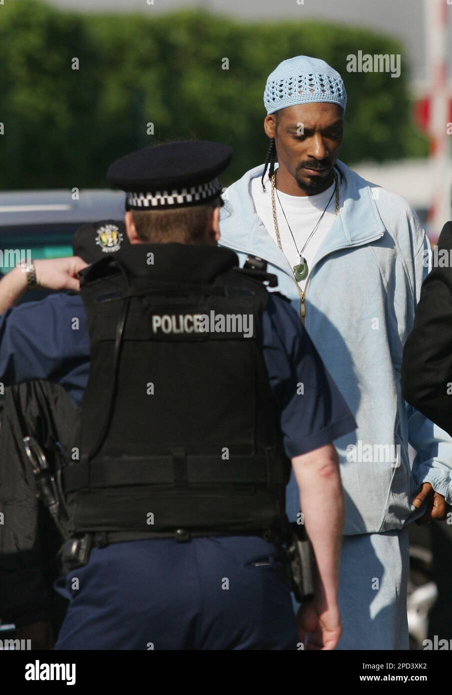 US rapper Snoop Dogg, real name Calvin Broadus, arrives at Heathrow