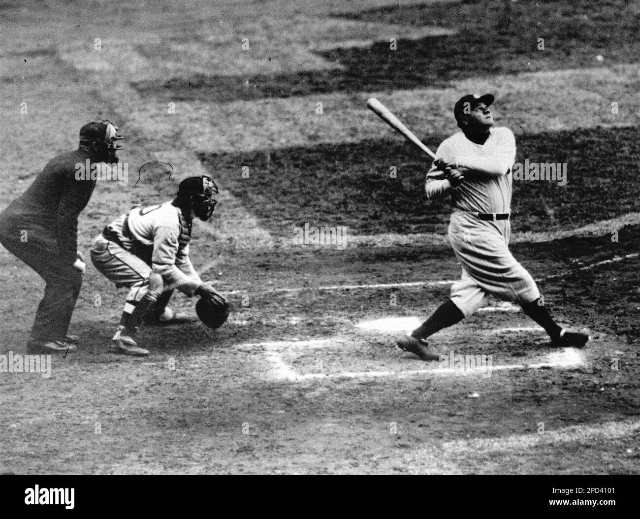 ** FILE ** New York Yankees' Babe Ruth clouts a towering home run in ...