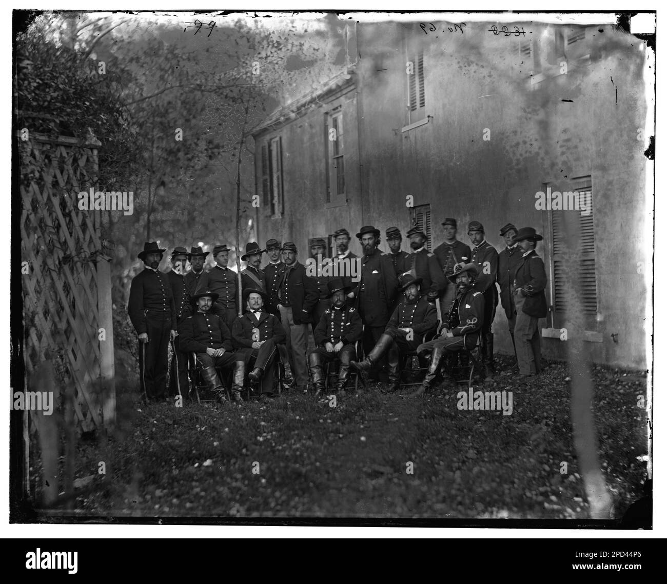 Warrenton, Virginia. General Alfred Pleasonton and staff. Civil war photographs, 18611865