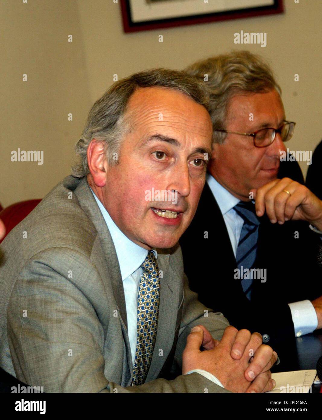 From left, Italian Soccer Federation president Giancarlo Abete