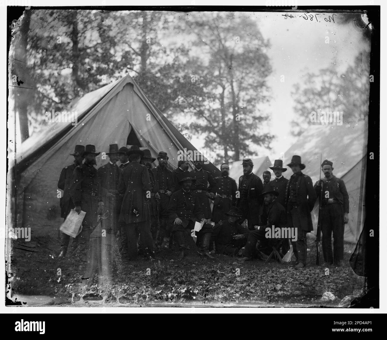 Warrenton, Virginia. General Ambrose E. Burnside and staff. Civil war photographs, 1861-1865 . United States, History, Civil War, 1861-1865. Stock Photo