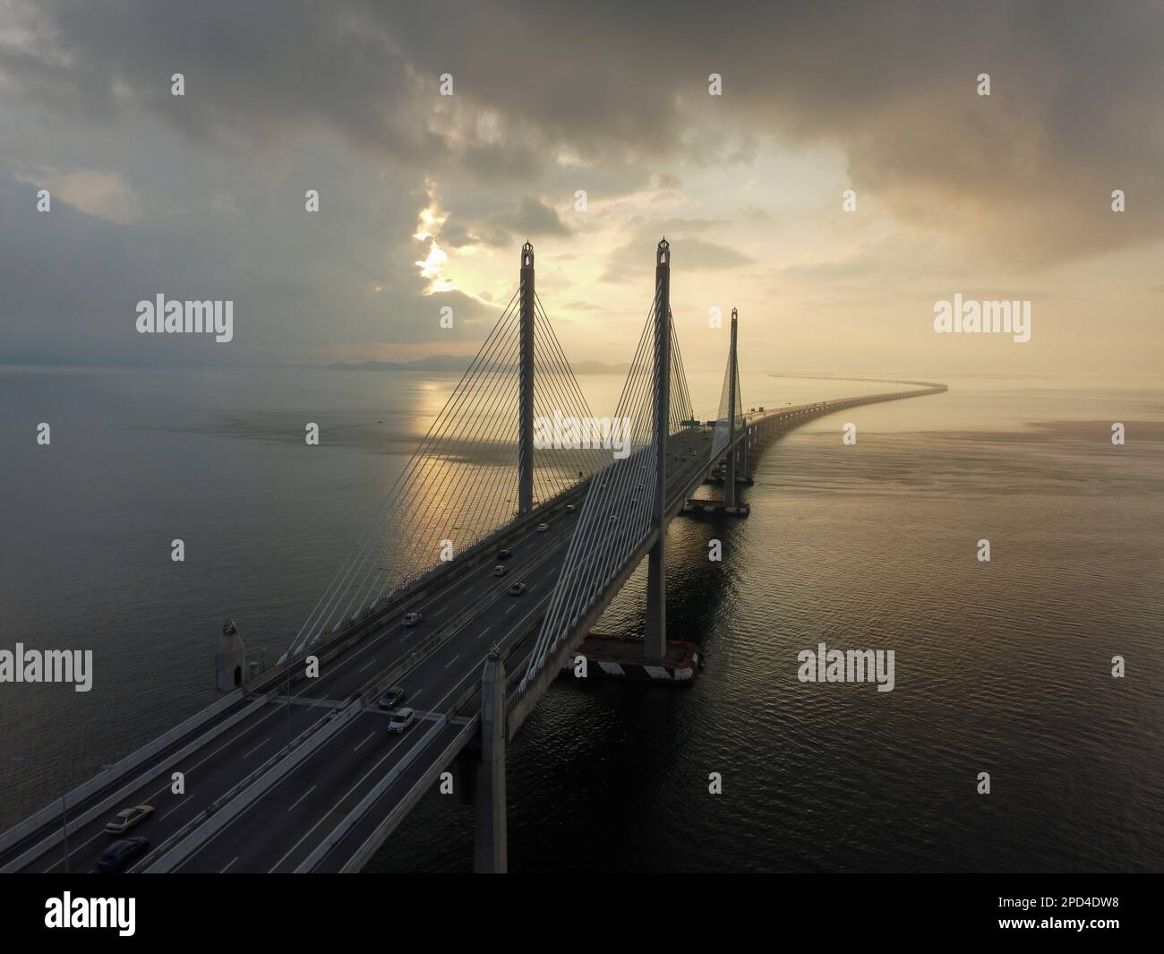 Batu Maung, Penang, Malaysia Mar 11 2022 Sunrise with dramatic cloud