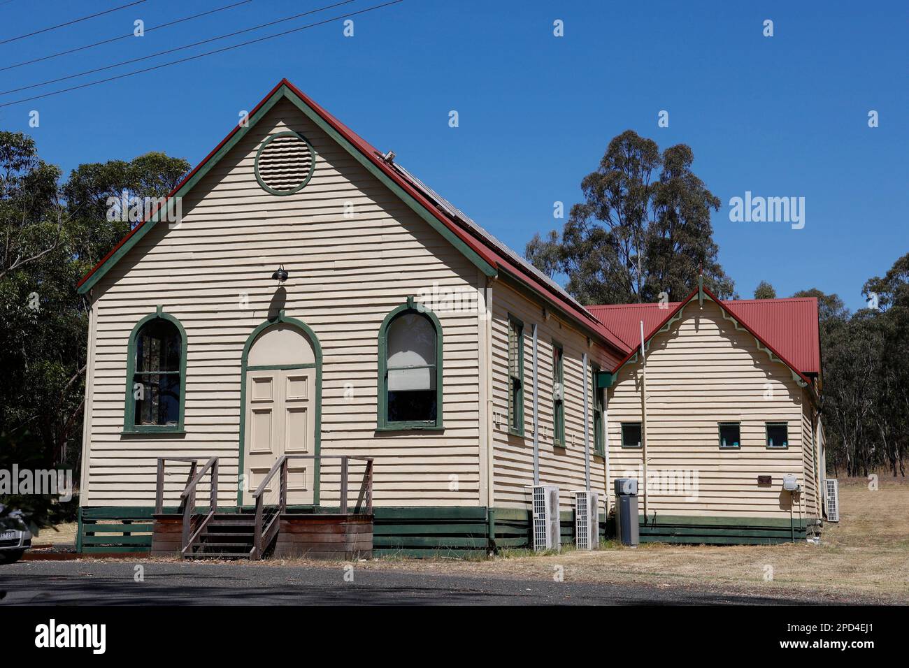 View of  Glenmaggie Mechanics Institute, Latrobe Valley, East Gippsland, Victoria, Australia Stock Photo