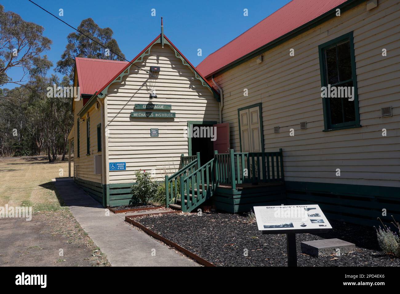 Glenmaggie Mechanics Institute, Latrobe Valley, East Gippsland, Victoria, Australia Stock Photo