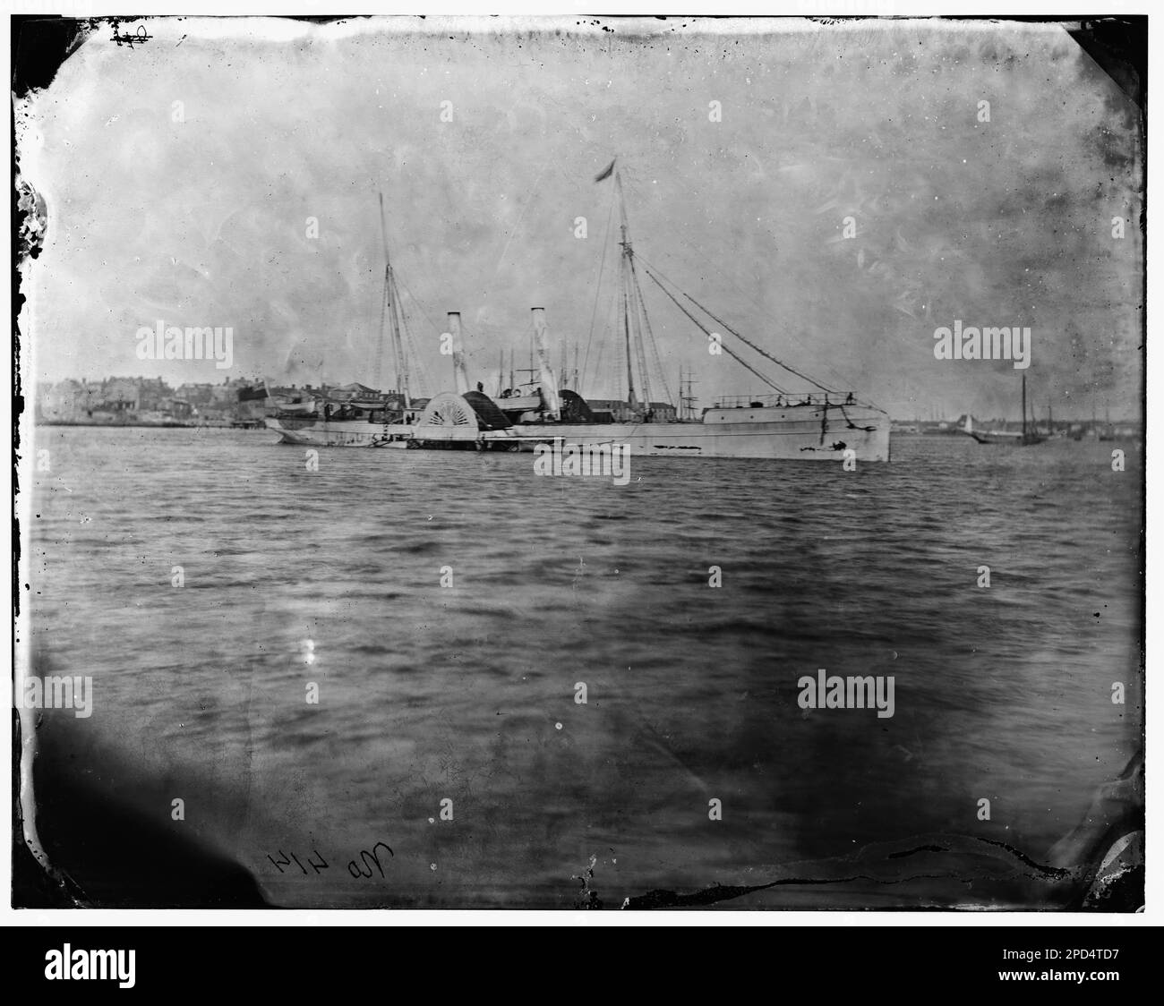 Fort Monroe, Virginia. Blockade runner TEASER off Fort Monroe. Civil
