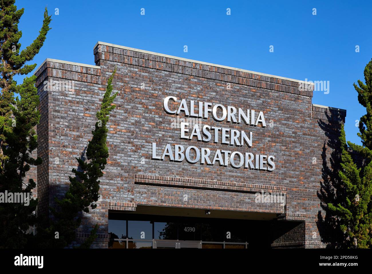 California Eastern Laboratories, front of building; Patrick Henry Drive, Santa Clara, California Stock Photo