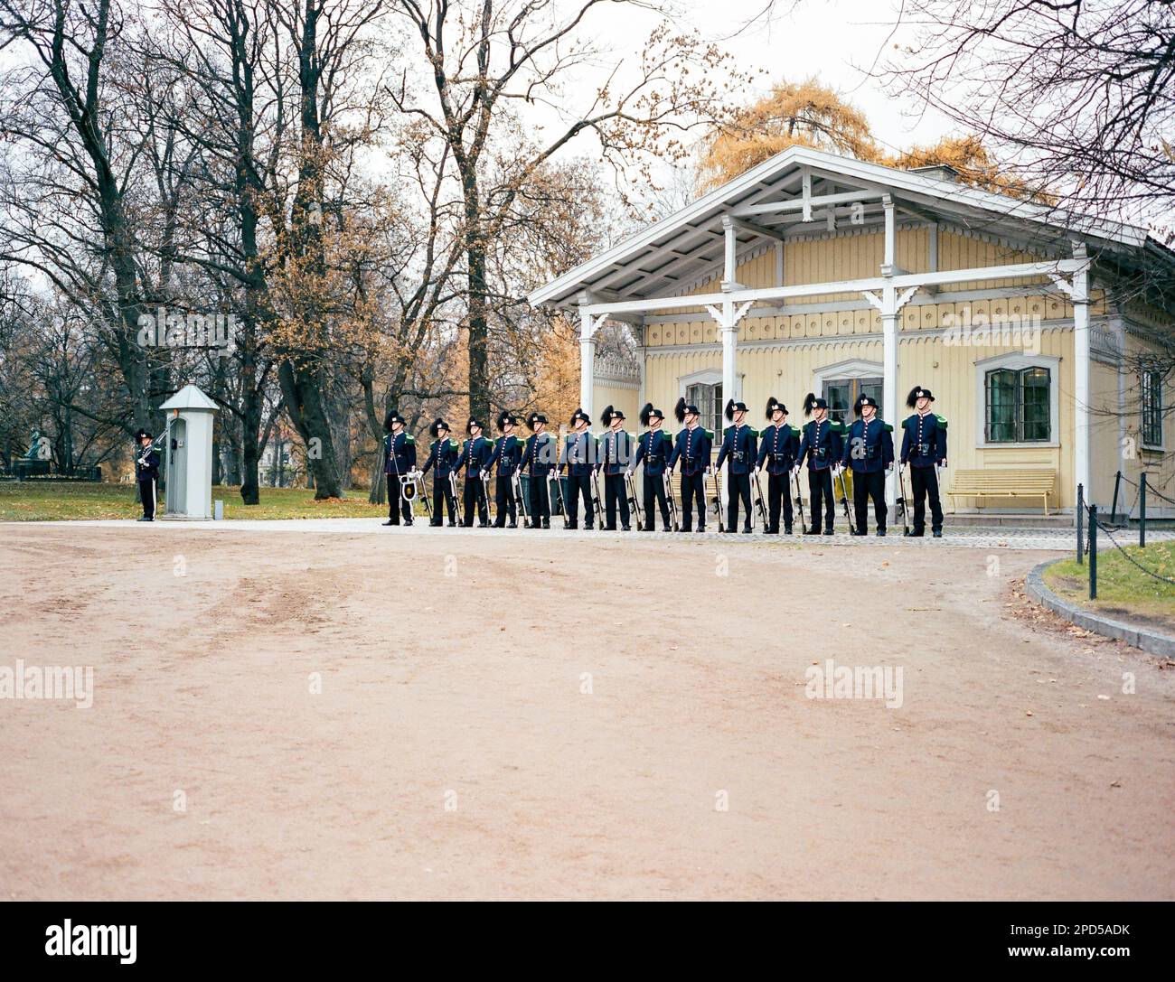 Royal Guards, The Royal Palace, Oslo, Norway. Stock Photo
