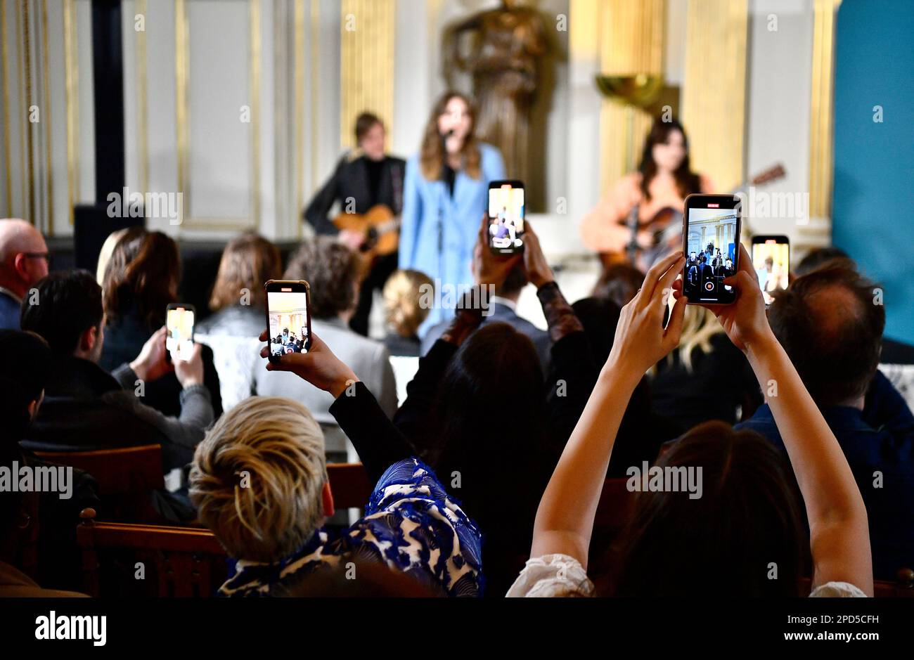 First Aid Kit, sisters Klara and Johanna Soderberg, performs after