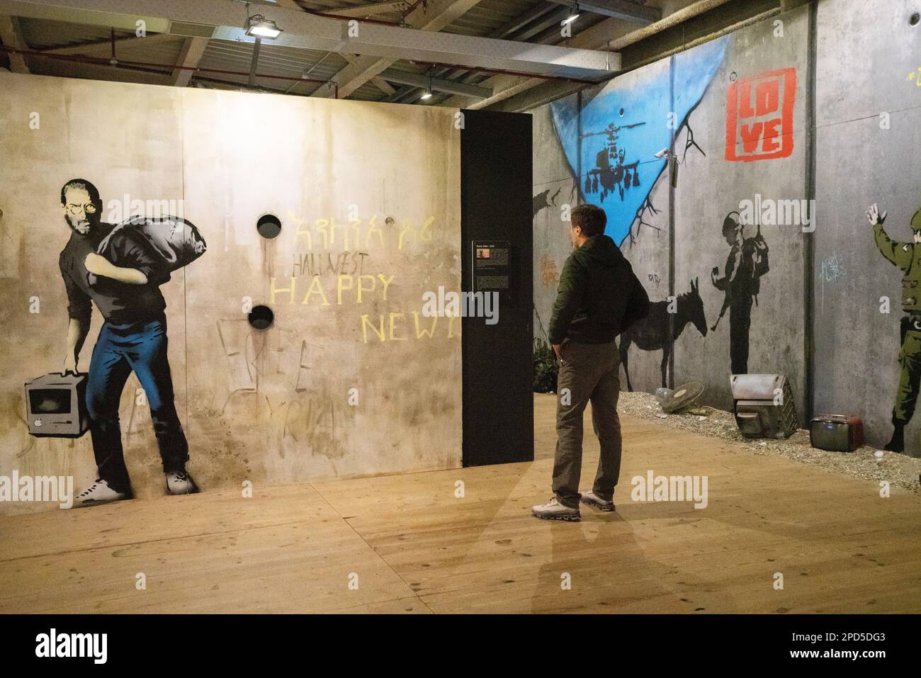 Rome, Italy. 14 March 2023. Steve Jobs. The World of Banksy The Immersive Experience