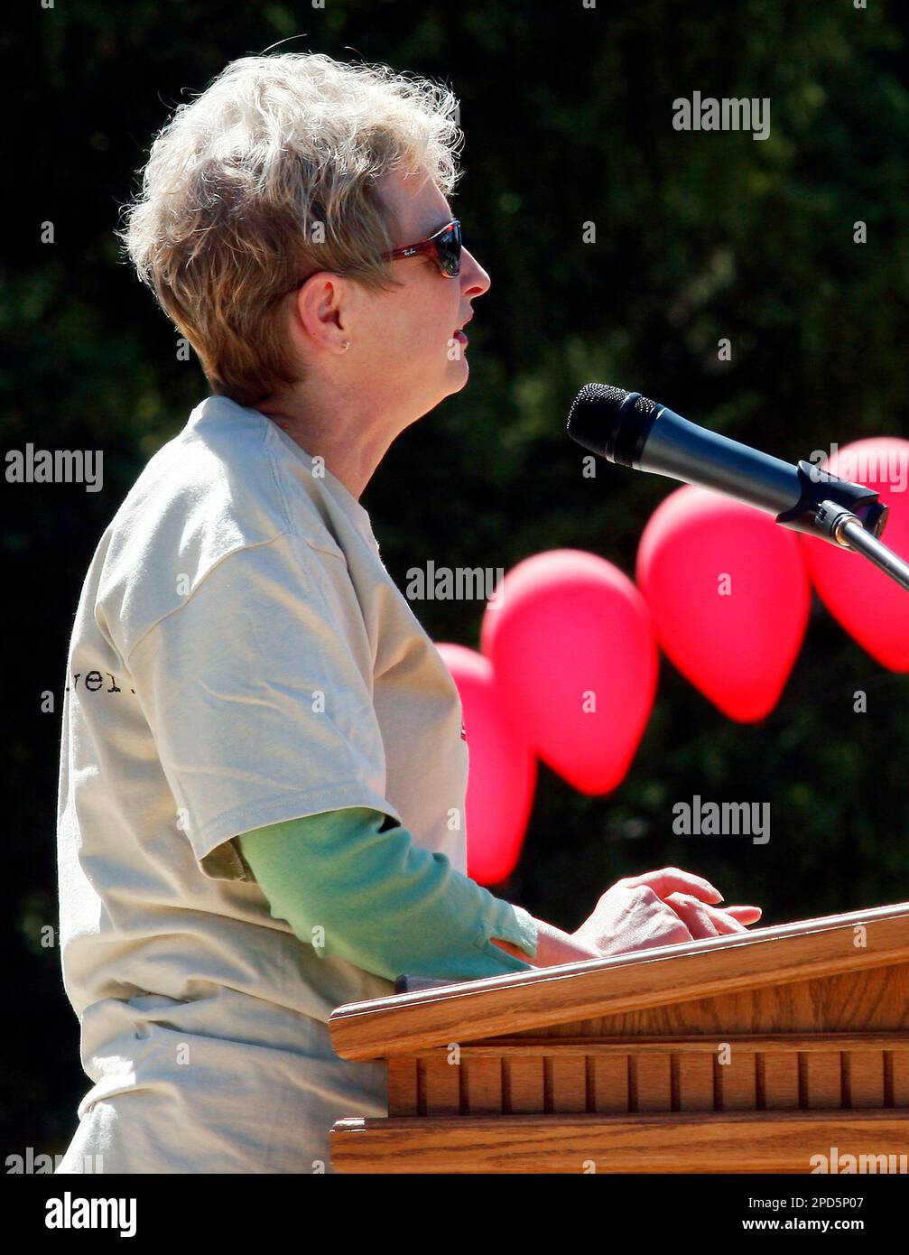 Wyoming first lady Nancy Freudenthal speaks during the opening