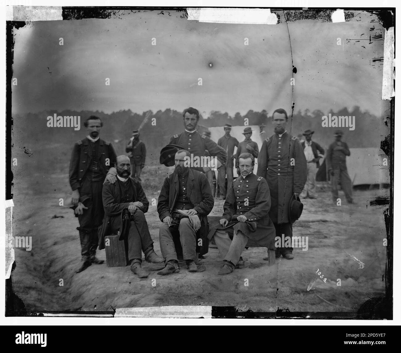 Petersburg, Virginia. Field and staff officers of 39th U.S. Colored Infantry. Civil war photographs, 1861-1865 . United States, History, Civil War, 1861-1865. Stock Photo