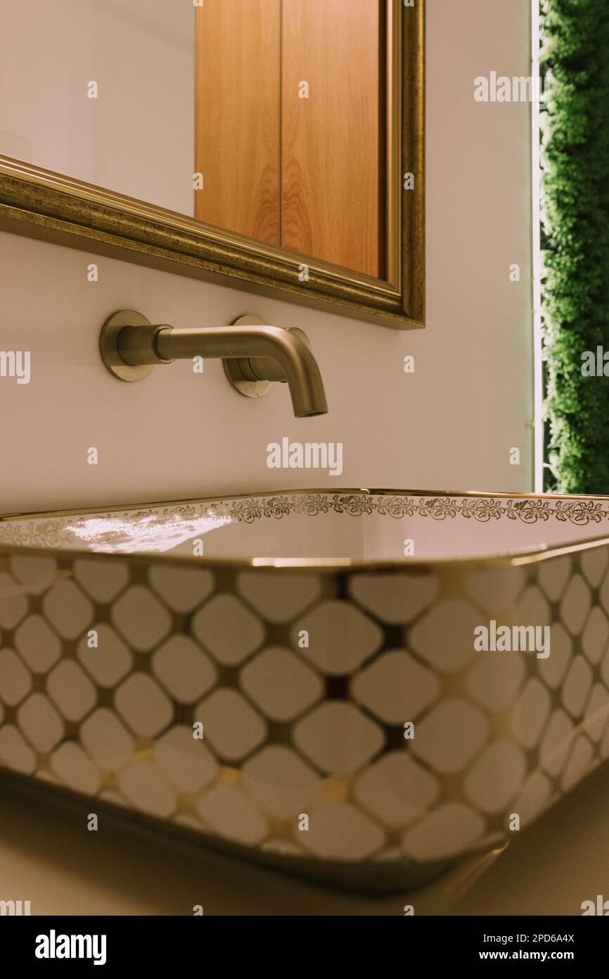 A minimalist clean and luxurious apartment Stock Photo