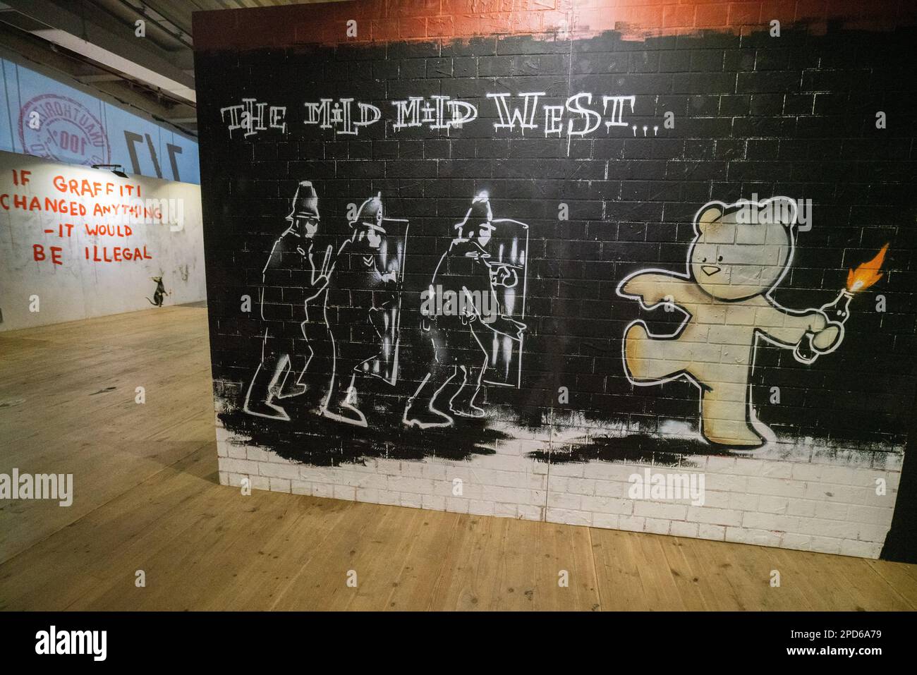 Rome, Italy. 14 March 2023. BANKSY, The Mild Mild West Mural. The World ...