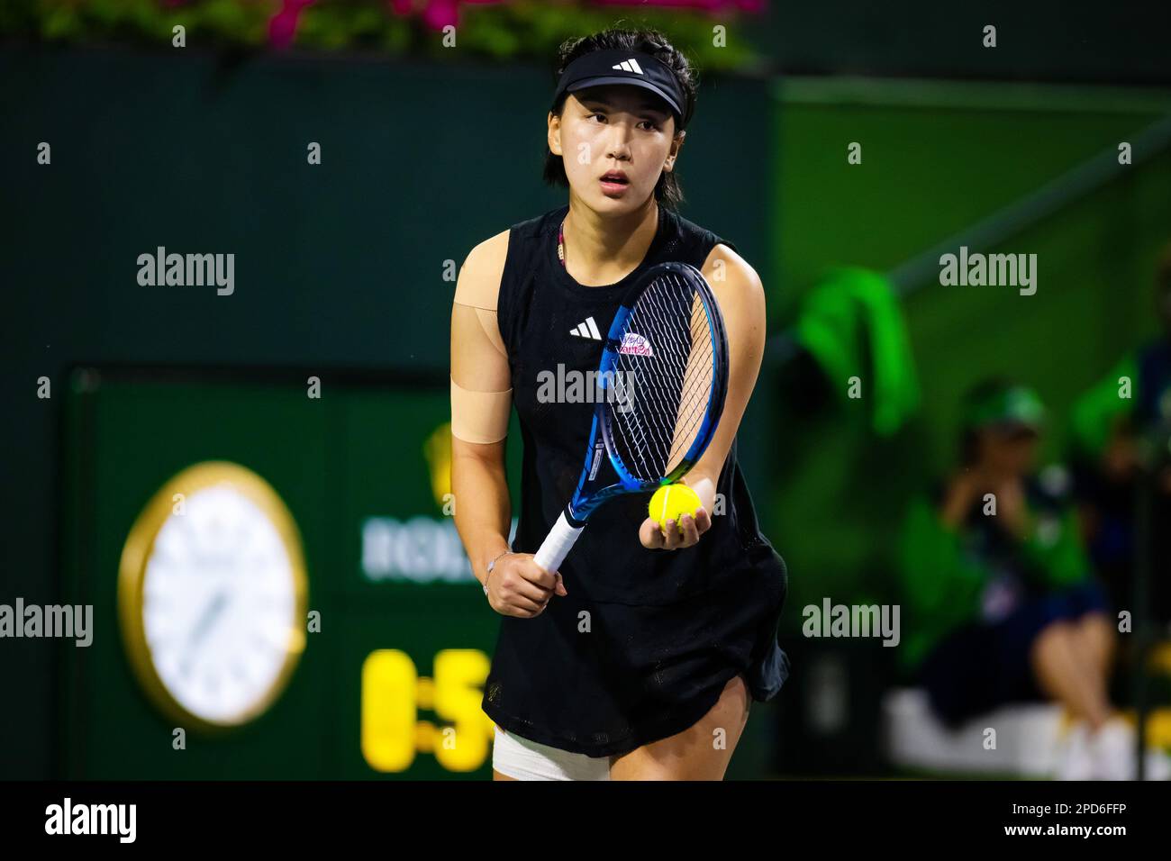 Xinyu Wang of China in action during the third round of the 2023 BNP