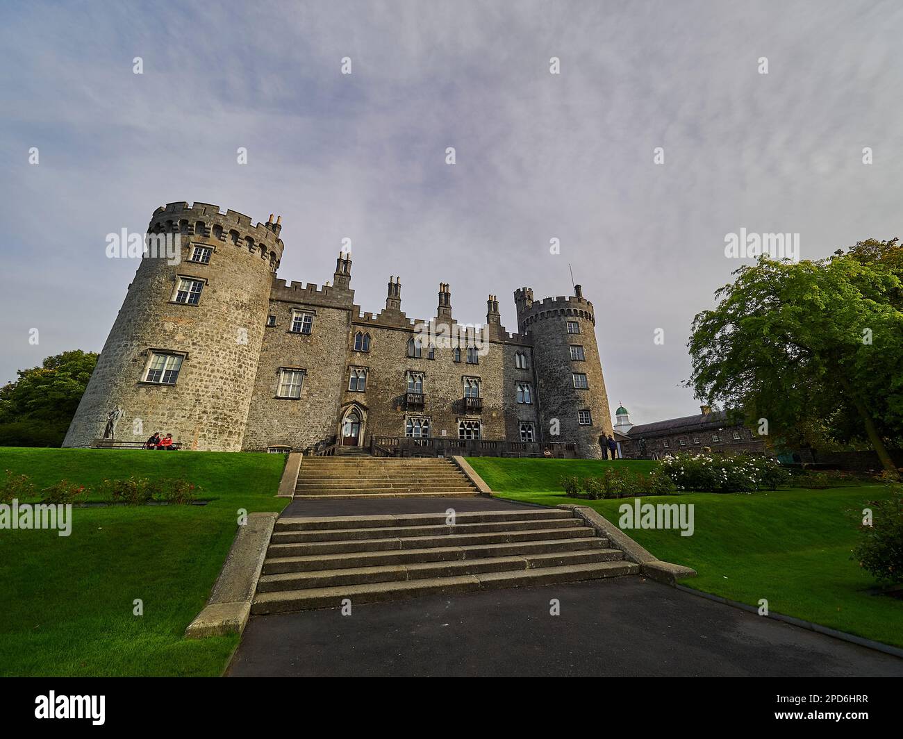 Kilkenny, Ireland - 09 23 2015: Kilkenny castle, an typical and old castle from medival times. Stock Photo