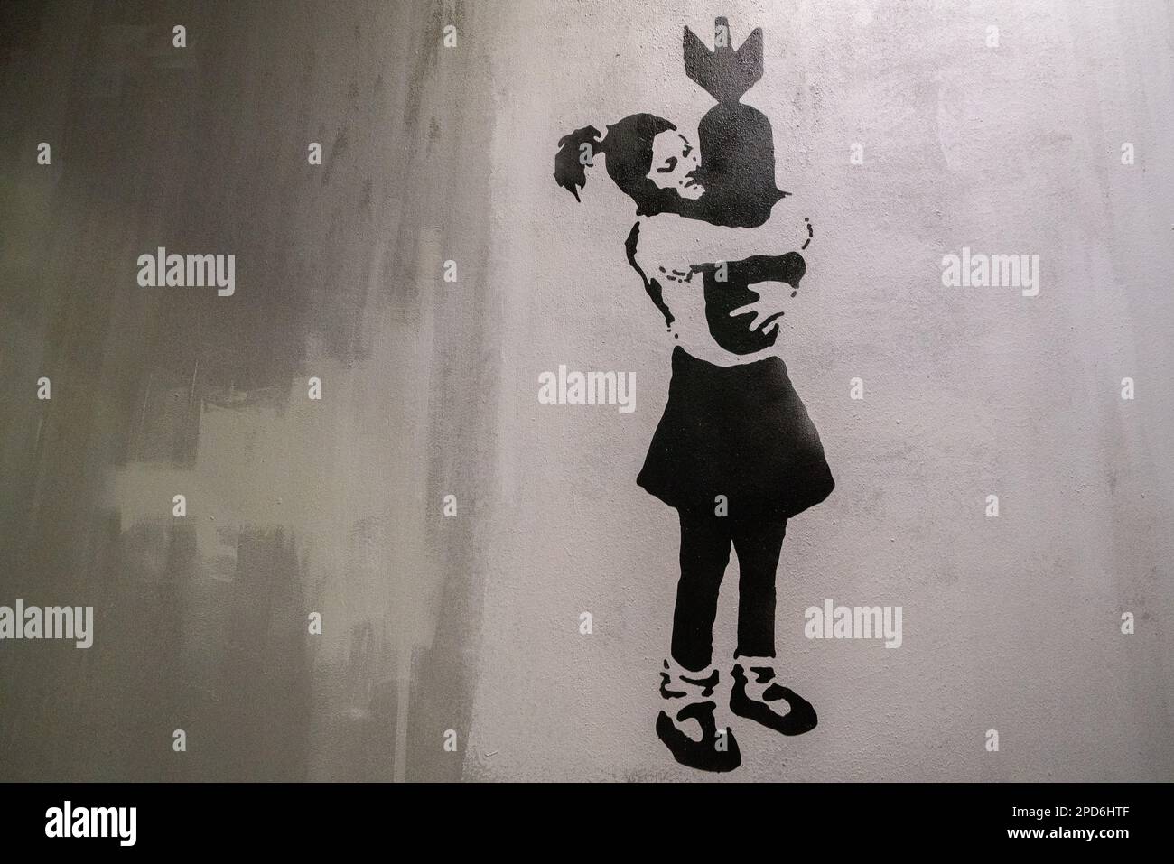 Rome, Italy. 14 March 2023. BANKSY, Bomb Love. The World of Banksy ...