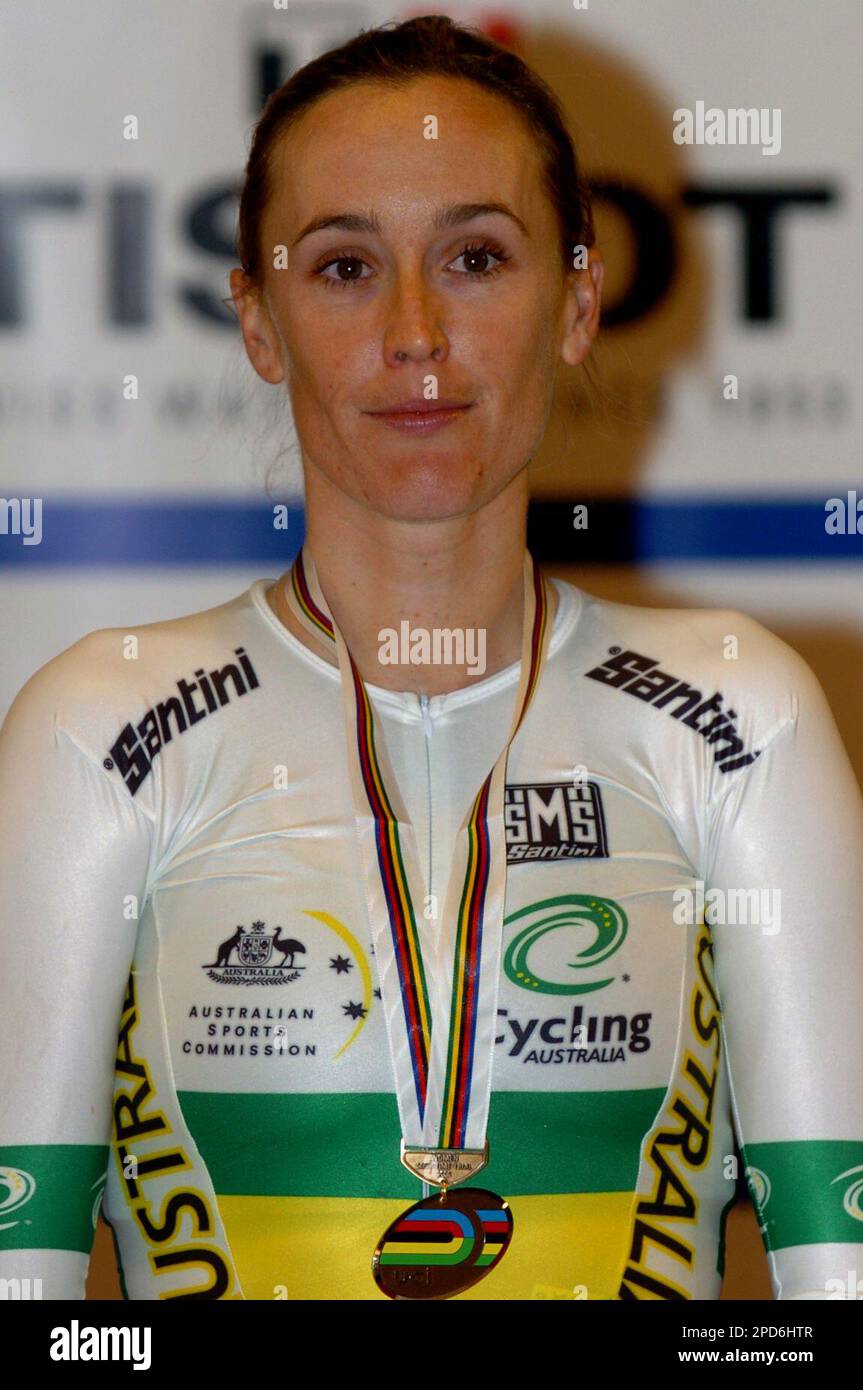 Australia's Katie Mactier with her bronze medal in the women's