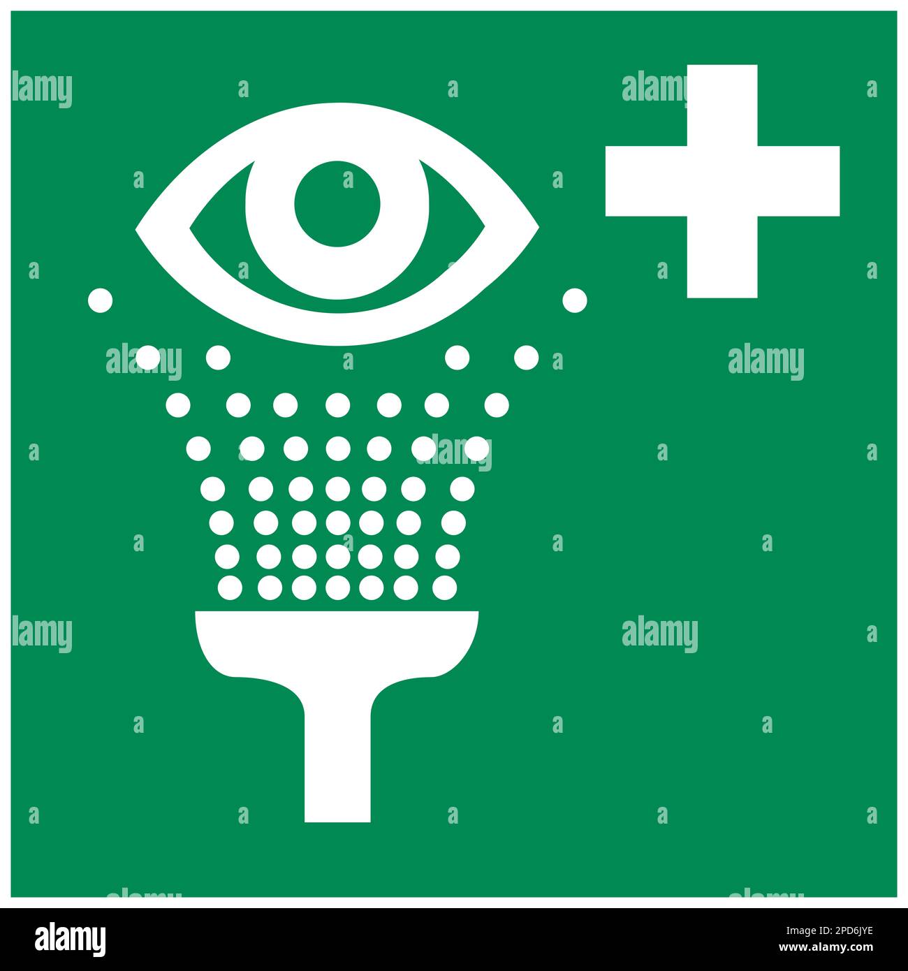 ISO 7010 Eyewash station sign Stock Photo Alamy