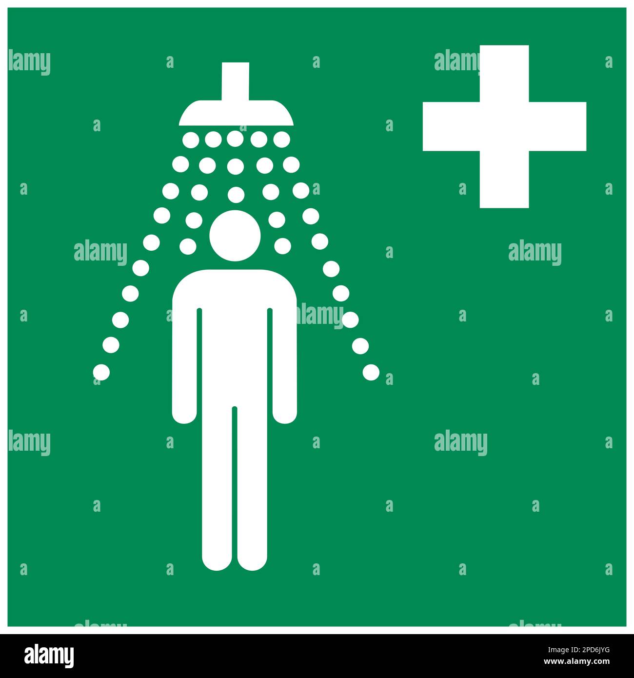 ISO 7010 Safety shower sign Stock Photo Alamy