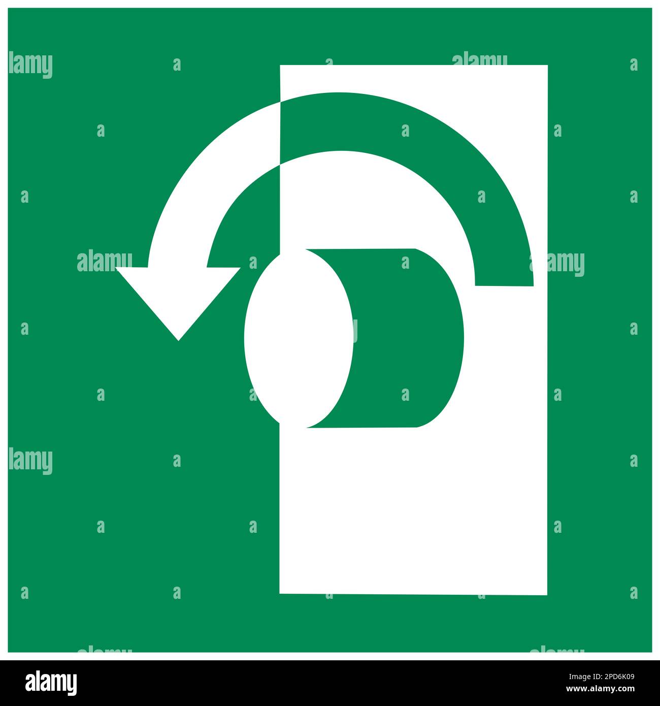 ISO 7010 Turn anticlockwise to open sign Stock Photo Alamy