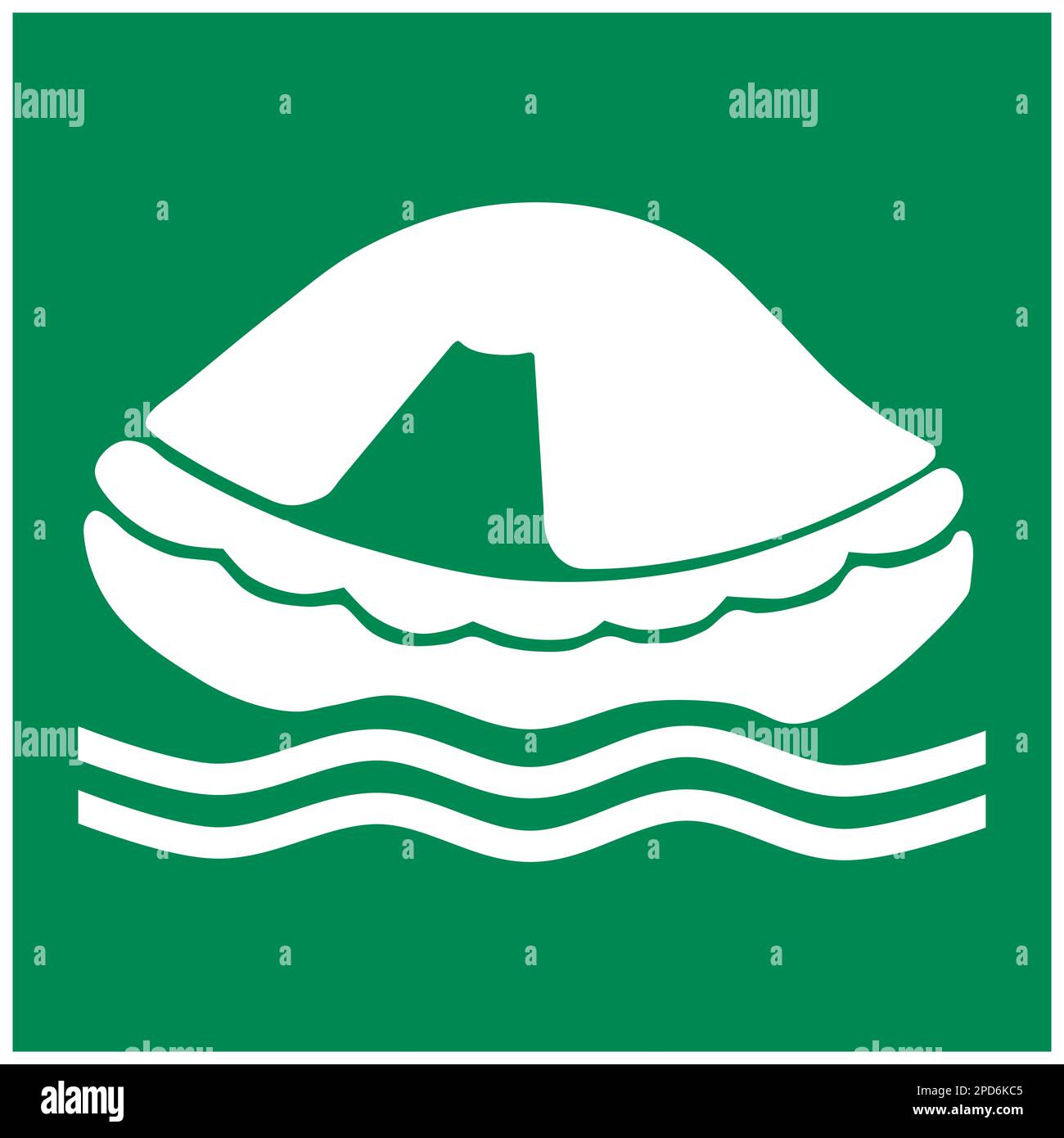 ISO 7010 life raft sign Stock Photo Alamy