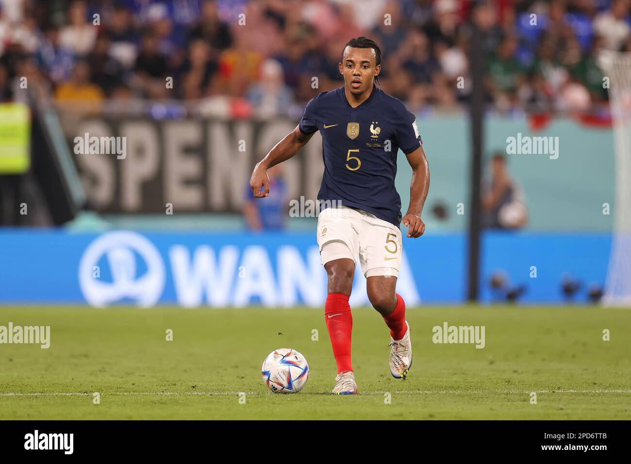 Jules Kounde of France in action during the FIFA World Cup Qatar 2022 ...