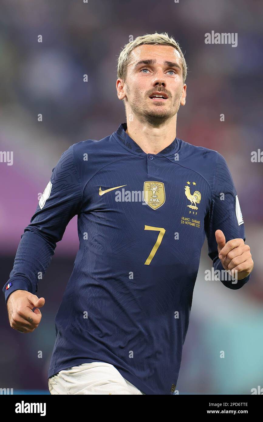 Antoine Griezmann of France seen during the FIFA World Cup Qatar 2022 Match between France and Denmark at Stadium 974. Final score: France 2:1 Denmark. Stock Photo