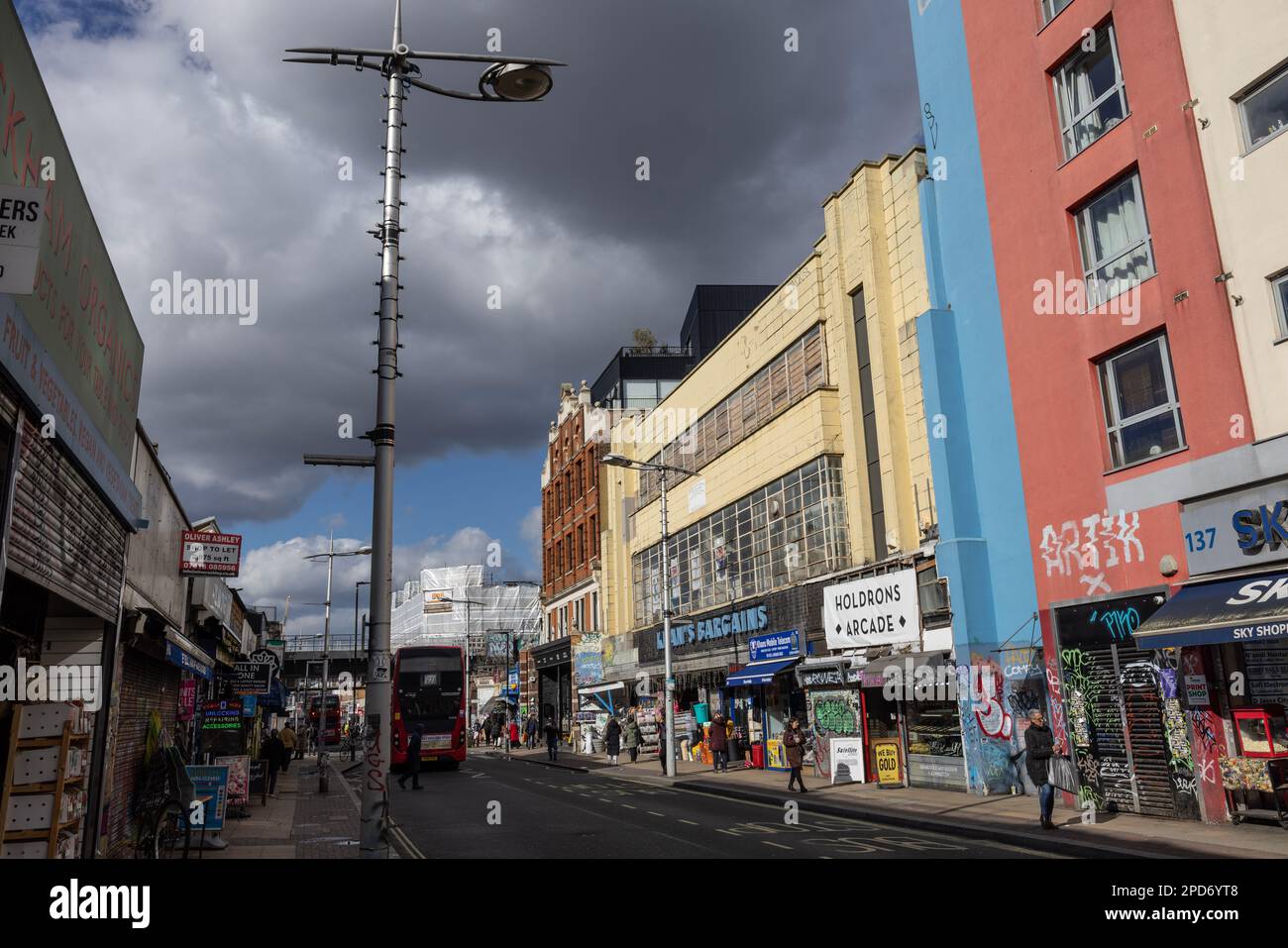 Rye Lane, vibrant high street in the heart of Peckham, South London, England, United Kingdom Stock Photo