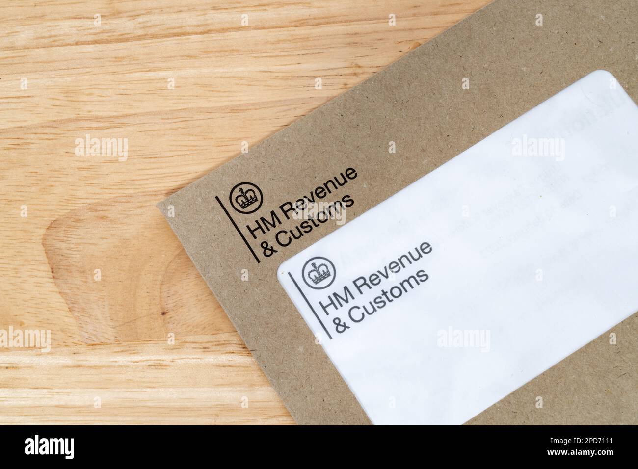 Folkestone, United Kingdom March 7th, 2023 Brown HMRC envope. An