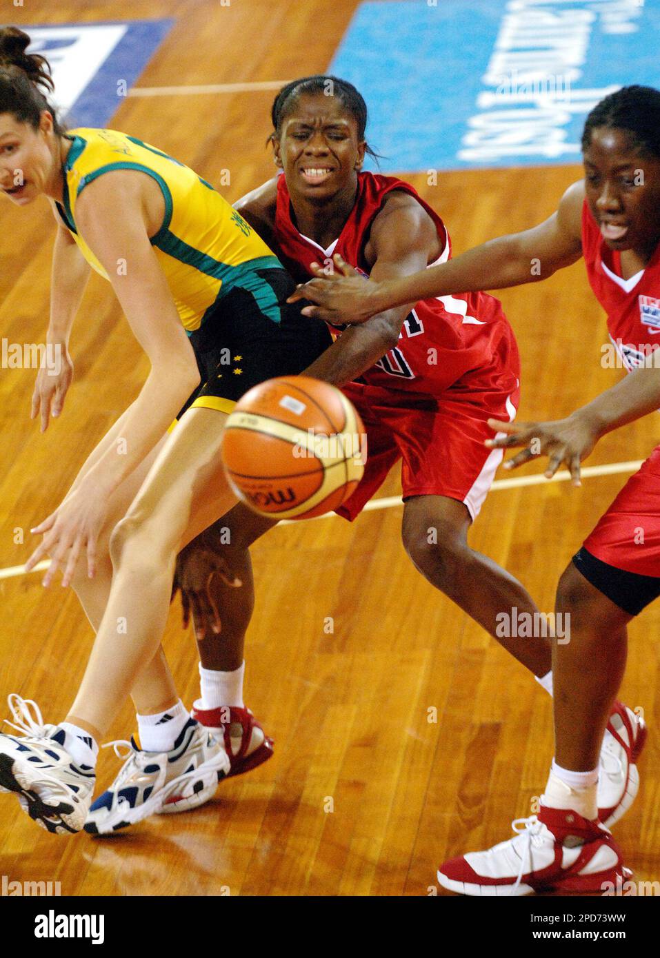 Shameka Christon, center, and Jessica Davenport, right, of
