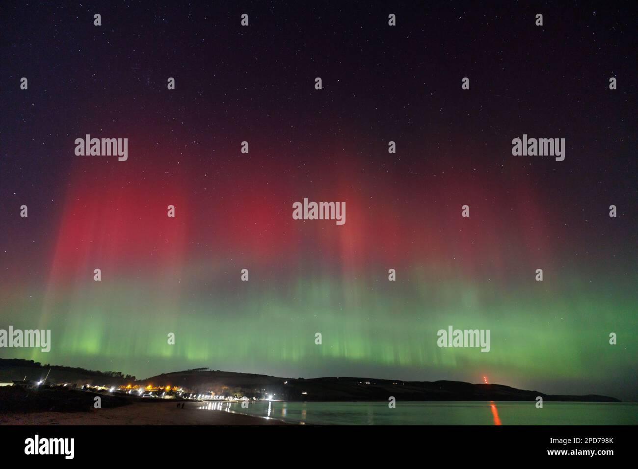 The Northern Lights (Aurora borealis)over the Scottish Highlands Stock