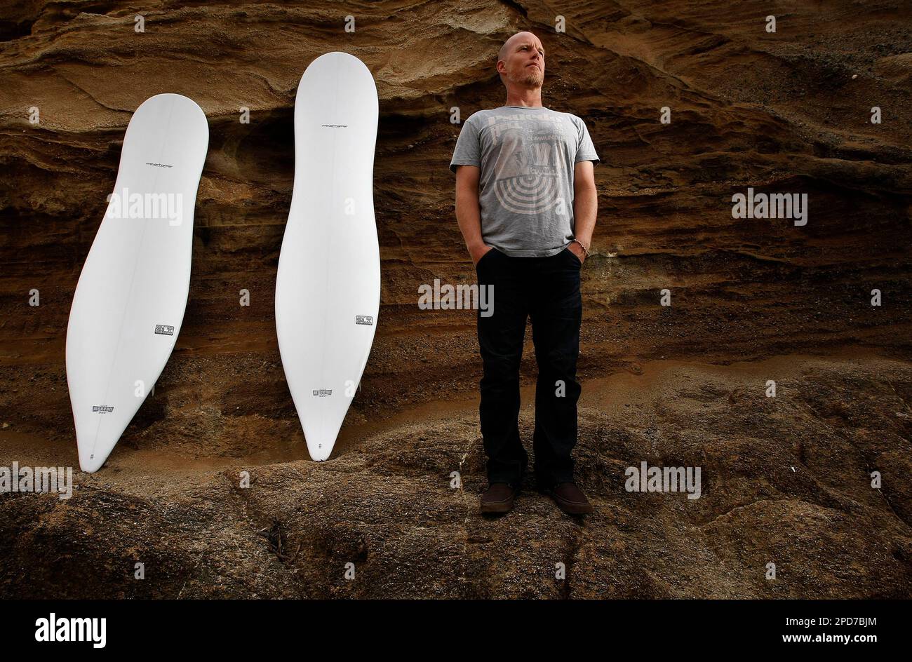 Local designer Thomas Meyerhoffer with his latest creation a new