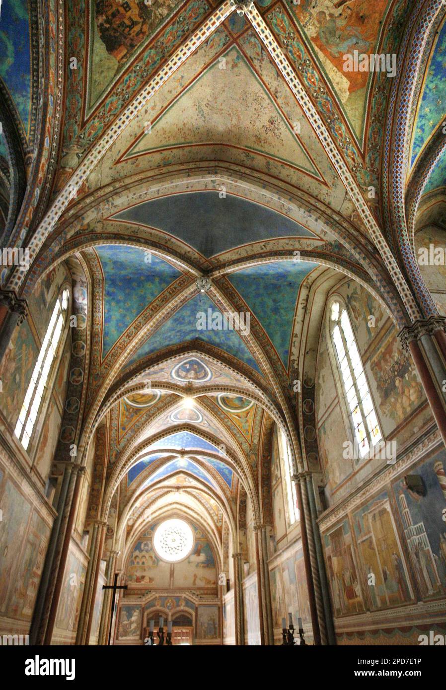 A view of Cimabue's 13th Century frescoes on the St. Francis of Assisi