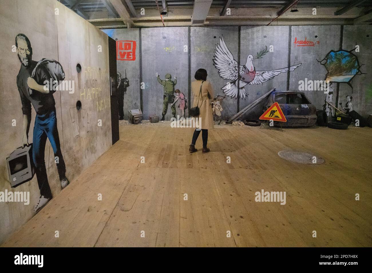 Rome, Italy. 14 March 2023. BANKSY, Steve Jobs. The World of Banksy ...