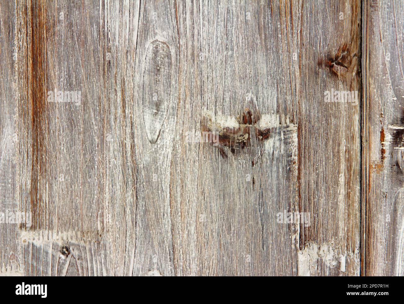 Decorative wooden surface with defects as an element of furniture