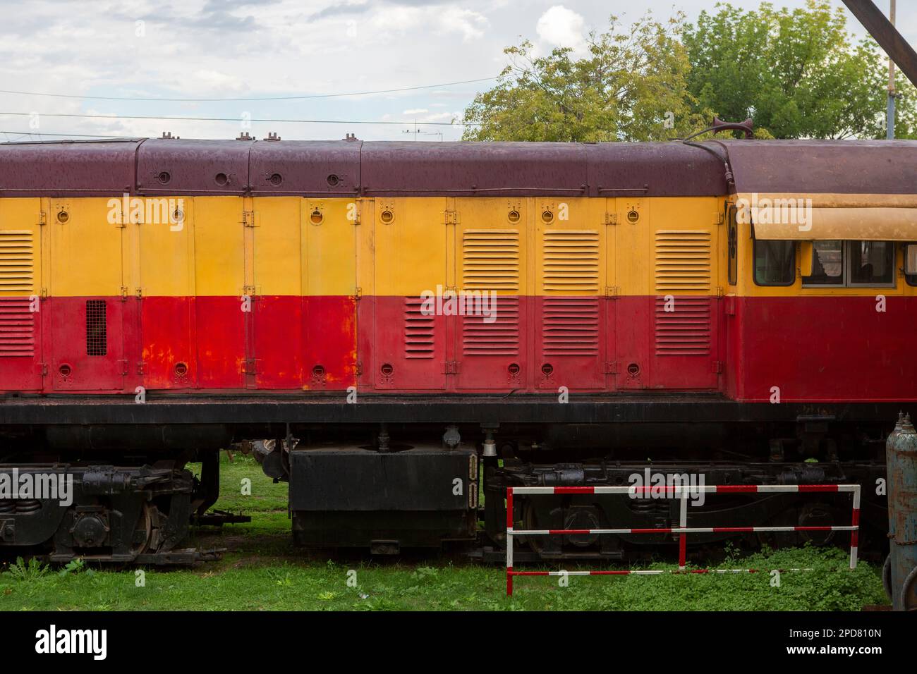 photography of old disused train in the siding Stock Photo